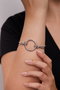Heliophilia Silver Pulsera de Metal Plateada Talla Única